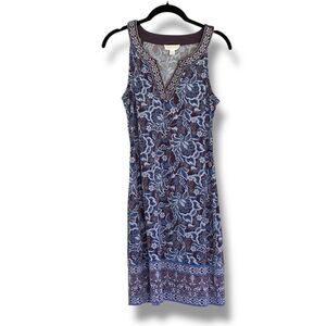 Stitch Fix Magnolia Grace Alhambra Embroidered Trim Knit Dress XS Petite